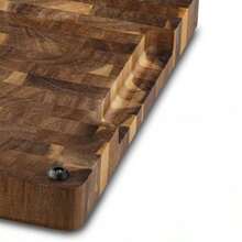 ACACIA WOODEN CUTTING BOARD 42X30x3,5 CM ANTIBACTERIAL GRID - View 2