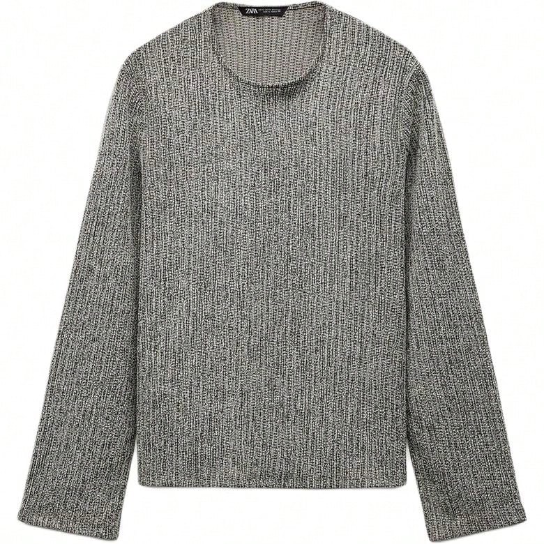 ZARA Sweatshirts Women's Crew Neck Moderate Coal Gray - 查看 1