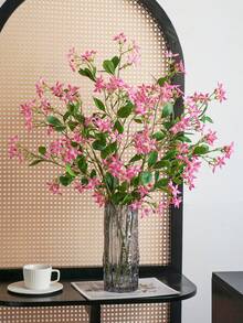 1pc Artificial Jasmine Trachelospermum, High-Grade Faux Flower. Decorative Ornament For Living Room, Dining Table, Entryway And Bedroom Home Soft Furnishings. Suitable For Hotels, Homestays, Gardens, Parties And Holiday Decorations. - Multicolor - View 8