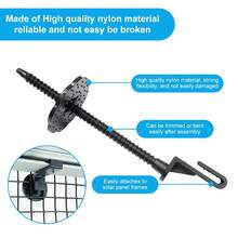 40pcs Solar Panel Guard Clips Pins Pigeon Wire Proofing Bird Protection Wire Mesh Secure Clips, Nylon Wire Fence Fasteners Animal Guard Roll Kit For Solar Panel Bird Wire Pigeon Fence, Stop Pigeon Bird Access - 40Pcs - View 4