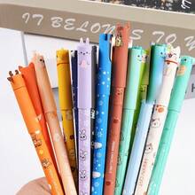 24件/14件套可擦拭動物造型筆 [4支筆+20個替芯]/[4支筆+10個替芯] 返校禮物，內置感溫橡皮擦，書寫順滑且易於擦除，多彩設計，適合學習、手帳記錄與創意寫作 - 彩色 - 查看 5
