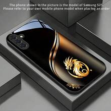 Handyhülle - Handyhülle - Neue schwarze Handyhülle,Mit einem goldenen Drachenmuster,Aus gehärtetem Glas gefertigt,Kompatibel 11zu Apple 17Modell und Galaxy S22zu S25 Ultra,Plus und Pro Version. - Schwarz - Übersicht 4