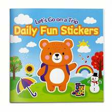 Libro de actividades con pegatinas divertidas diarias, juego de pegatinas de escenas lindas con personajes y objetos para mezclar y combinar, juegos de completar imágenes y emparejar para potenciar la creatividad, la concentración y la observación, perfecto para jugar en casa, tiempo de viaje y actividades en el aula - Cuaderno de aprendizaje con pegatinas temáticas - Ver 21