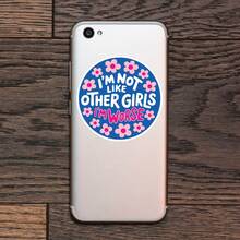1件幽默諷刺語錄貼紙「I'm Worse」標語防水乙烯基貼紙，適用於筆電、水壺、筆記本，成人幽默美感文具剪貼簿配件，送給朋友的禮物 - S2323 - 查看 6