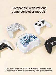1pc Underwater Creature & Ocean Print Design Game Controller Storage Bag, Compatible With PS5 Game Controller Storage Bag, Dust-Proof And Scratch-Resistant, Portable Storage To Protect Your Console, Best Gift For Switch Players - View 4
