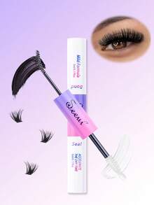 1pc 2-In-1 Eyelash Extension Glue Set, Includes Bond 5ml And Seal 5ml, With Tweezers, Strong Long-Lasting Waterproof, Suitable For DIY Eyelash Extension, All-Day Wear, Cluster Eyelash Glue - Redwood - View 3