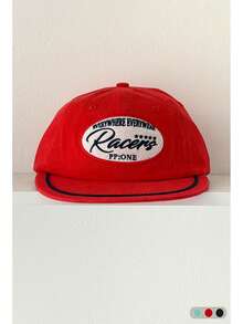 1pc Soft Top Letter Embroidered Flat Brim Wide Brim Baseball Cap, Spring Summer Travel Face-Slimming Hip Hop Baseball Cap, Sun Protection Flat Brim Baseball Cap - Multicolor - View 13