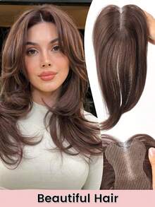 3D Bangs Invisible Seamless Head Hair Water Ripple Hair Air Bangs Head Overhead Natural Gourd Inner Net Hook And Loop Replacement Block Cover White Hair No-Card Frontal Wig Piece Thin Lightweight Hair Parting Instant Volume Increase Fake Hair For Women - Multicolor - View 3