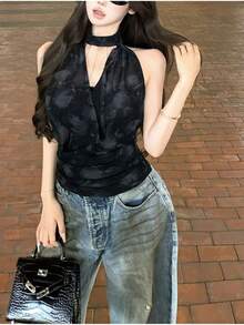 Women Tops - Black - View 5