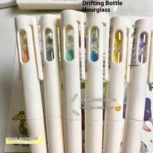 旋轉流沙 0.5mm 中性筆 極簡毛筆筆 學生筆 墨水筆 [隨機款式] 返校季 - 均碼 - 查看 9