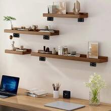 4Pcs Floating Shelf Brackets 15-25cm Heavy Duty Metal Support Wall Hanging - 20cm - View 8