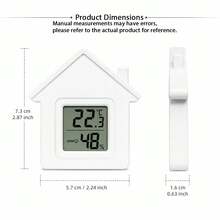 Mini House-Shaped Temperature & Humidity Meter, Electronic Display, Indoor/Outdoor Universal, No Power Required (Battery Not Included) - A - View 4