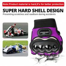 1 Pair Motorcycle Off-Road Riding Gloves, Summer Full Finger Motorcycle Gloves, Touchscreen Compatible, Anti-Fall Racing Gloves, Motorcycle Accessories, Essential Riding Gear, Gift For Men And Women Riders - A - View 4