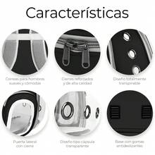 Mochila Transportadora de Mascotas, Perros y Gatos, Back Pack Portátil para Mascota Pequeña (Máximo 10Kg) Medidas: Ancho 26cm Largo 33cm Altura 42cm (Negro) - Negro - Ver 6