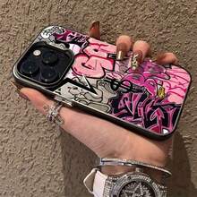 Funda para iPhone 16/15/14/13/12 Pro Max con Diseño Artístico Graffiti "TAK", Antigolpes, Anti-Rayas y Anti-Amarilleo. Estilo Urbano y Callejero Súper Cool, Protección Total.. - Multicolor - Ver 4