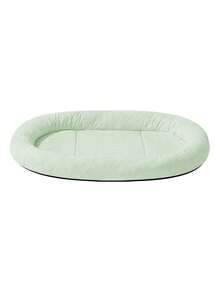 1pc Summer Cooling Ice Silk Latex Dog Bed, Pet Bed With Neck Support, Fully Polypropylene Fiber Filled, Non-Slip Dotted Bottom Waterproof Thickened Ice Silk Pad, Washable Breathable Cooling Nest, Suitable For Small Dogs, Medium Dogs And Cats - Green - View 16