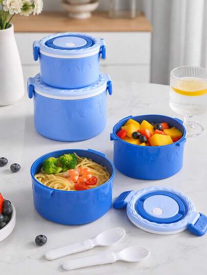 Juego de 2 piezas de fiambrera para estudiantes, 1 pieza de bolsa para el almuerzo, fiambrera para cafetería y dormitorio, fiambrera multifuncional para empaquetar alimentos, caja para verduras, fiambrera, útiles escolares, accesorios escolares para estudiantes