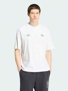 Adidas Originals Unisex ORIGINALS CARE BEAR OS T-SHIRT Collaboration Loose Fit Sports Short-Sleeve T-Shirt IA4538 - Baby Blue - View 1