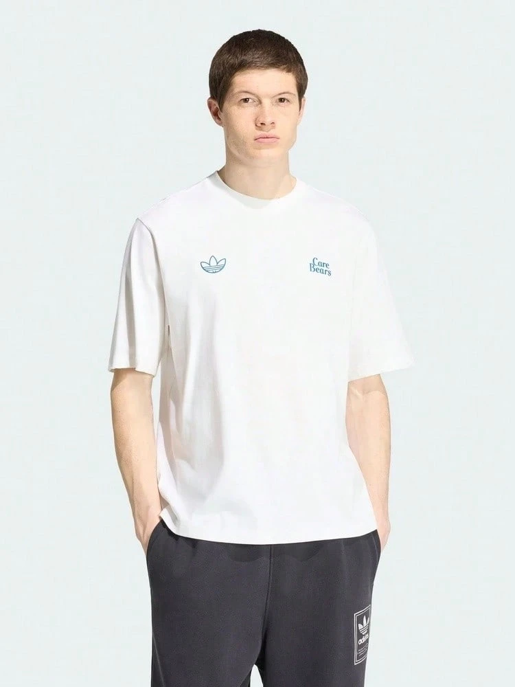 Adidas Originals Unisex ORIGINALS CARE BEAR OS T-SHIRT Collaboration Loose Fit Sports Short-Sleeve T-Shirt IA4538 - Baby Blue - View 1