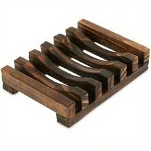 3/2/1pc Vintage Wooden Bathroom Soap Dish, Self-Draining Slatted Quick-Dry Soap Holder For Sink - A - View 6