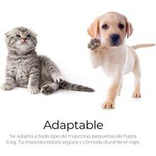Mochila Transportadora de Mascotas, Perros y Gatos, Back Pack Portátil para Mascota Pequeña (Máximo 10Kg) Medidas: Ancho 26cm Largo 33cm Altura 42cm (Negro) - Negro - Ver 7