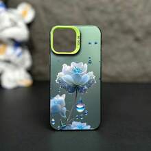Blue Flower Case Suitable For Apple 15 Plus,  16 Pro, Water Drop 14 Pro, Floral 13, Premium 17 New - 彩銀殼-紫色-藍色花 - 查看 10