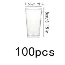 10PCS/50PCS/100PCS 100ml Transparent Cups For Pudding, Jelly, Ice Cream, Dessert, Transparent Pudding Cups, Party, Wedding, Catering, Food Container, Mini Dessert, Restaurant Mini Cups, Suitable For Party, Wedding, Catering, Ice Cream, Pudding And Food Container, Kitchen Supplies - Transparent - View 15