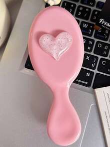 New Highly Attractive Small Portable Heart-Shaped Foldable Mirror Comb Mini Air Cushion Brush - Multicolor - View 13