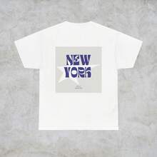 Camiseta de Nueva York | Camiseta de Nueva York| Camiseta con estampado gráfico| Camiseta retro| Camiseta con estampado gráfico| Camiseta estrella| Camiseta estética| Graphic printCamise - Blanco - Ver 1