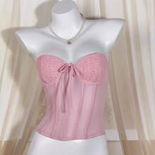 Camisola sexy de moda europea y americana para mujer, ajustada, sin espalda y que revela el abdomen, moldeadora del cuerpo. - Blanco - Ver 10