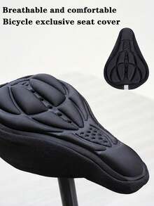 1pc Bicycle Seat Cover, Soft Foam Bike Seat Cover, Shock-Absorbing Breathable Comfortable, Suitable For Outdoor Cycling, Mountain Bike, Road Bike, Exercise Bike And Daily Commute - Black - View 5