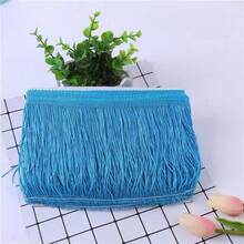 1 قطعة شريط شرابة، طول 900 سم * عرض 15 سم، قماش بوليستر، مناسب لأزياء المسرح والستائر والسجاد ورقصة اللاتينية - متعدد الألوان - مشاهدة 18