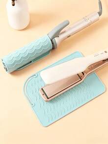 2/1 piezas Alfombrilla resistente al calor de TPR, Bolsa de almacenamiento de viaje con doble capa aislante, Esencial para la vuelta a la escuela y dormitorio, Compatible con rizador de pelo - Multicolor - Ver 13