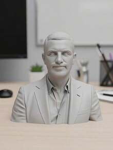 Collectible Portrait Statue 3D Printed Product, Urban Elegant Half-Body Bust Customized Model, Capturing Calm And Poised Daily Life, Preserving Urban Humanistic Atmosphere, Showcasing Elegant Elegant, Ideal Choice For Home Decor - Multicolor - View 3