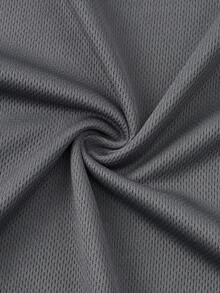 Camiseta de manga corta para hombre, casual y cómoda, con estampado gráfico de la letra NOFS - Elegante y versátil, perfecta para el uso diario. - Gris Oscuro - Ver 5