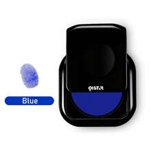 1-10pcs Red Blue Black Portable Fingerprint Ink Pad, Clear Compact Quick-Drying Ink Pad, Small Financial Accounting Office Ink Pad, Cute Planner Stamp Ink Pad - Black Casing - View 6