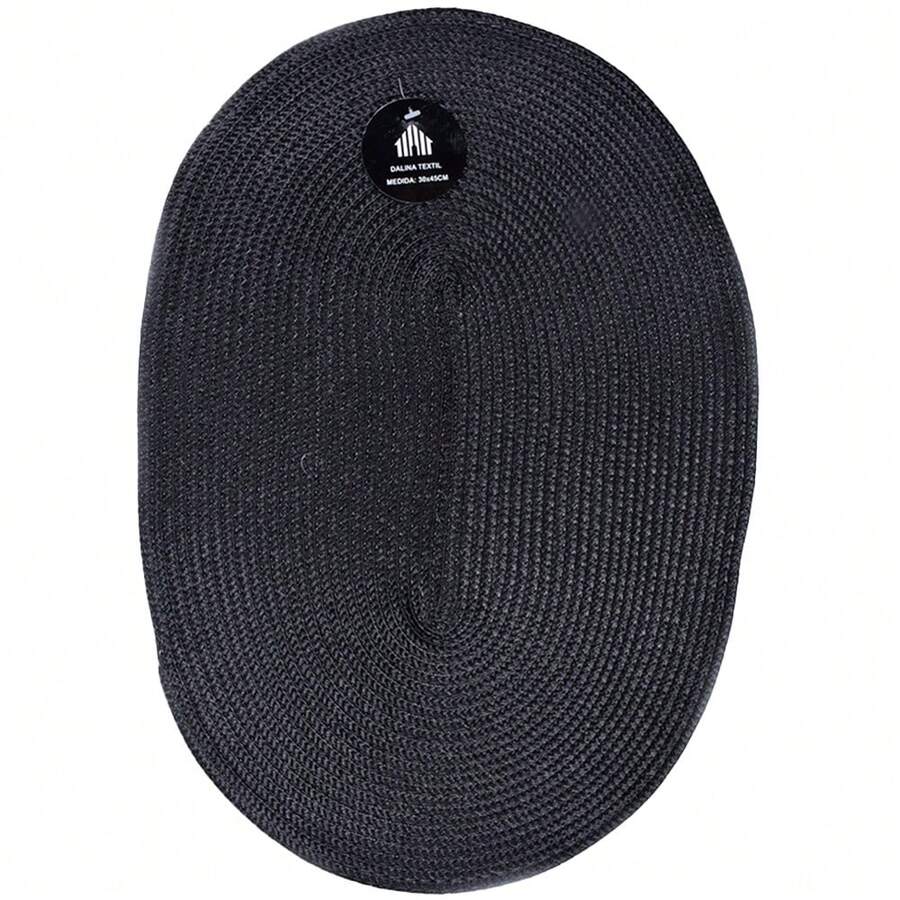 DALINA Salvamanteles ovalado PVC 30x45 cm - 5 colores a elegir | Envío Gratis - Negro - Ver 1