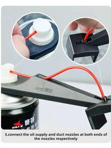 1/2PCS Motorcycle Chain Oiler Spray Lube Oiler Tool Mess-Free Chain Wax Chain Cleaner Attachment Chain Oil Applicator - A - View 7