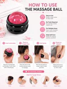 1 pièce Rouleau de massage à bille, balle de yoga, balle de fitness & outil de massage en forme de cœur - Planche Gua Sha pour le visage et le corps en rose pastel, soin en beige clair, resserrement musculaire, épilation - Surface durable et facile à nettoyer - Utilisation en salon ou à la maison SPA - Équipement de beauté, masseur corporel apaisant, matériau facile à nettoyer, grattoir hygiénique, combinaison d'instruments de soins personnels - Multicolore - Voir 9