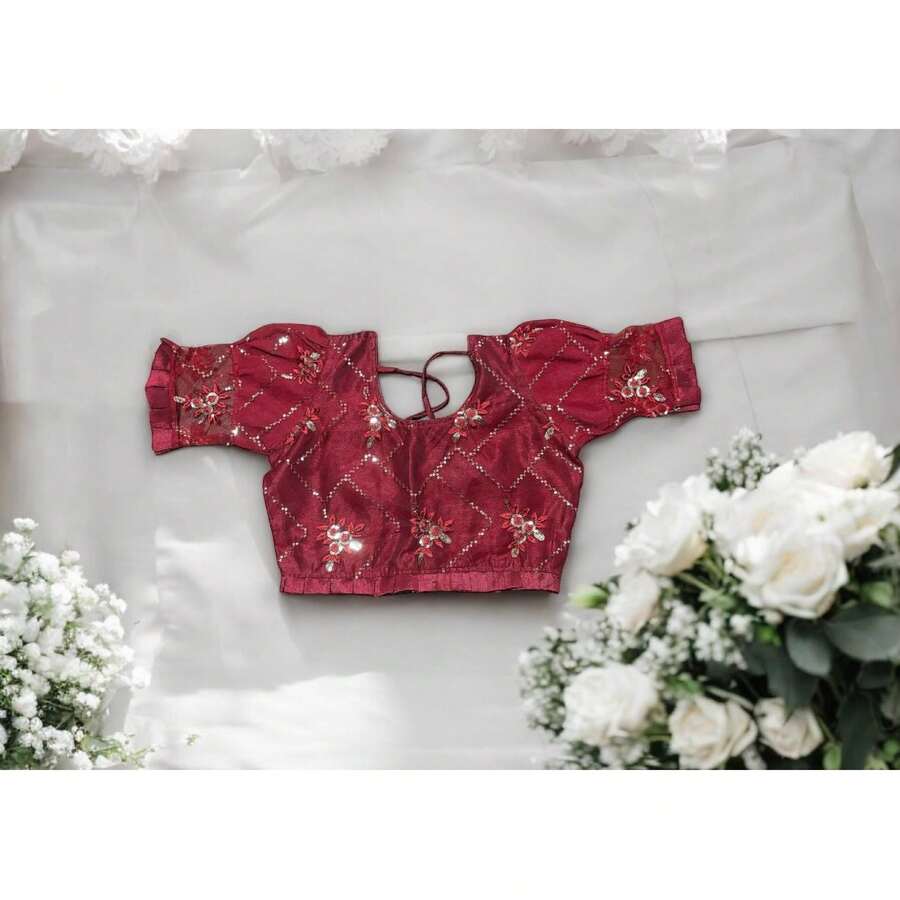 Traditional Ready Made Blouse For Saree, Cultural Wear For Women, 02 - Multicolor - View 1