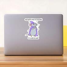 1 pieza Pegatina de ratón mago de dibujos animados, calcomanía de vinilo con humor matemático divertido para portátil, botella de agua, cuaderno, calcomanía de personaje animal impermeable, accesorios de papelería estética para diario y scrapbooking, regalo para adolescentes - S2241 - Ver 9