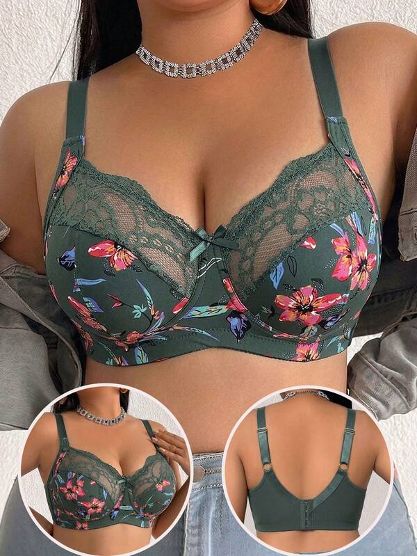 Plus Size Women Fashion Wireless Padded Bra