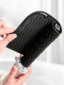 2/1 piezas Alfombrilla resistente al calor de TPR, Bolsa de almacenamiento de viaje con doble capa aislante, Esencial para la vuelta a la escuela y dormitorio, Compatible con rizador de pelo - Multicolor - Ver 12