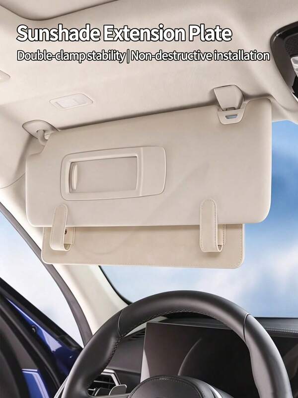 Universal Car Sun Visor Extension, Equipped With Adjustable Secure Clip; Durable Anti-Glare Windshield Sun Visor, Suitable For Sedans, SUVs, Trucks, MPVs And Other Vehicle Types; Lightweight And Portable Driving Sun Protection Essential, Must-Have Car Accessory For Summer Road Trips; Practical Gift For Father's Day, Birthday, Valentine's Day And Christmas, Also An Ideal Gift For Drivers, Car Enthusiasts, Husbands, Fathers, Friends And Commuters.