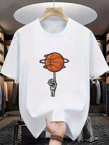 Camiseta de baloncesto de manga corta  hombre, de Cotton Polyester Polyester,  verano Elección perfecta de regalo de cumpleaños o festividad pra amigos, familiares, novio o novia - Multicolor - Ver 1