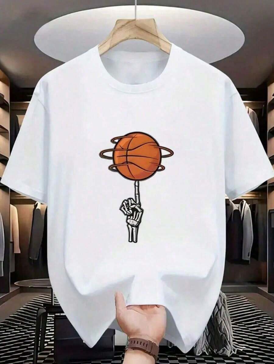 Camiseta de baloncesto de manga corta hombre, de Cotton Polyester Polyester, verano Elección perfecta de regalo de cumpleaños o festividad pra amigos, familiares, novio o novia - Multicolor - Ver 1