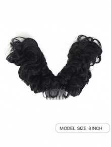 One-Piece Bun Wig, With Comb And Clip, Bun Hair Extension, Suitable For Women's Fashion Hair Clips And Vacation Looks. - Multicolor - View 7