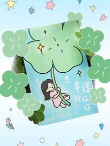 1 Box Of Any Shape Of Stars, Inspirational Text Gift Message Cards, Unique Personal Postcards, Student Motivation Cards - Lucky Clover - View 5