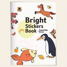 Colorful Sticker Activity Workbook With Animal, Fruit And Everyday Object Patterns, Easy-To-Peel Stickers, Suitable For Sorting And Comparison Games, Develops Focus And Observation Skills, Perfect For Home Or Travel Use Back To School - 亮色貼紙 - 查看 18