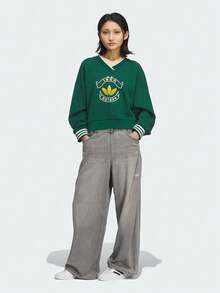 Adidas Originals Women's IH SWEATCREW W Sports Knit Sweatshirt KC5846 - Green - View 6